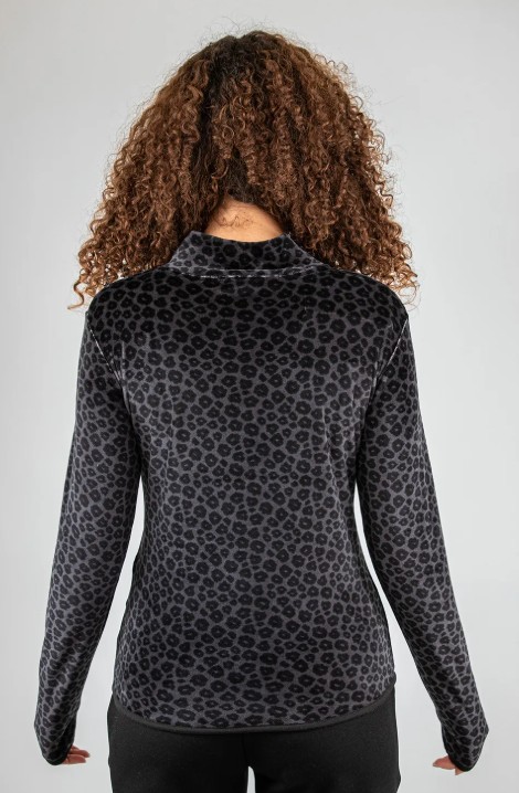 MAGLIA IN FANTASIA CON MEZZA ZIP - immagine 3