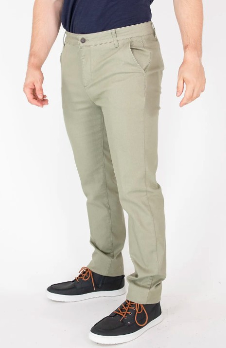 PANTALONI IN TWILL ELASTICIZZATO