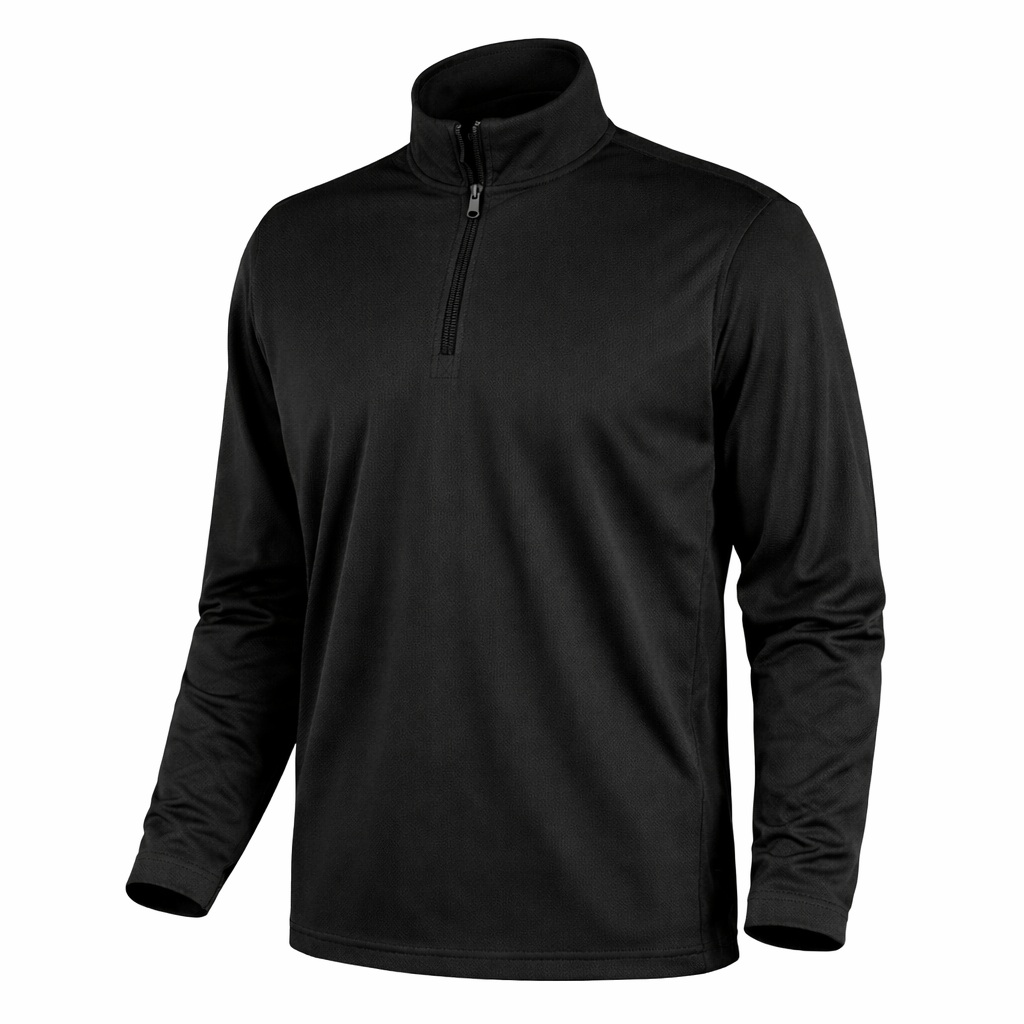 MAGLIA IN INTERLOCK CON MEZZA ZIP - immagine 2